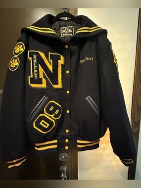 Holloway Navy Jacket with Yellow Stripe Accents